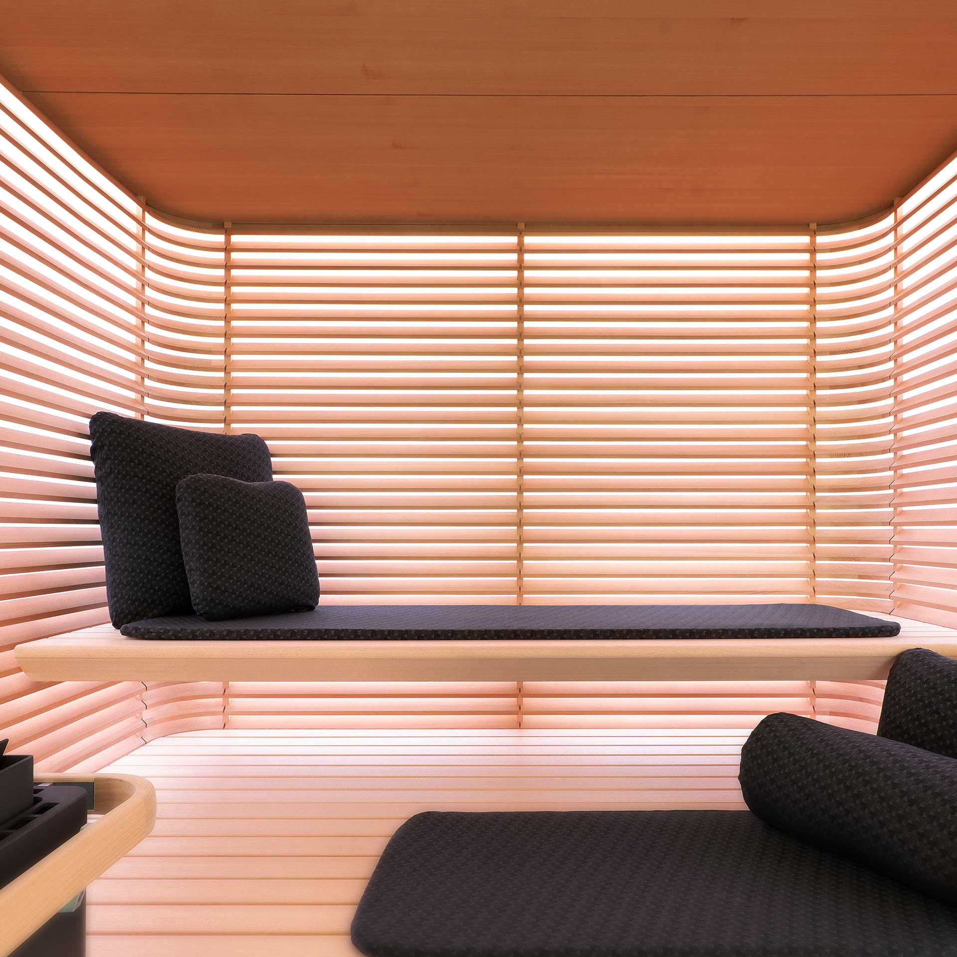 Saunamatte MOLLIS® L mit Bezug – NOOA Anthrazit