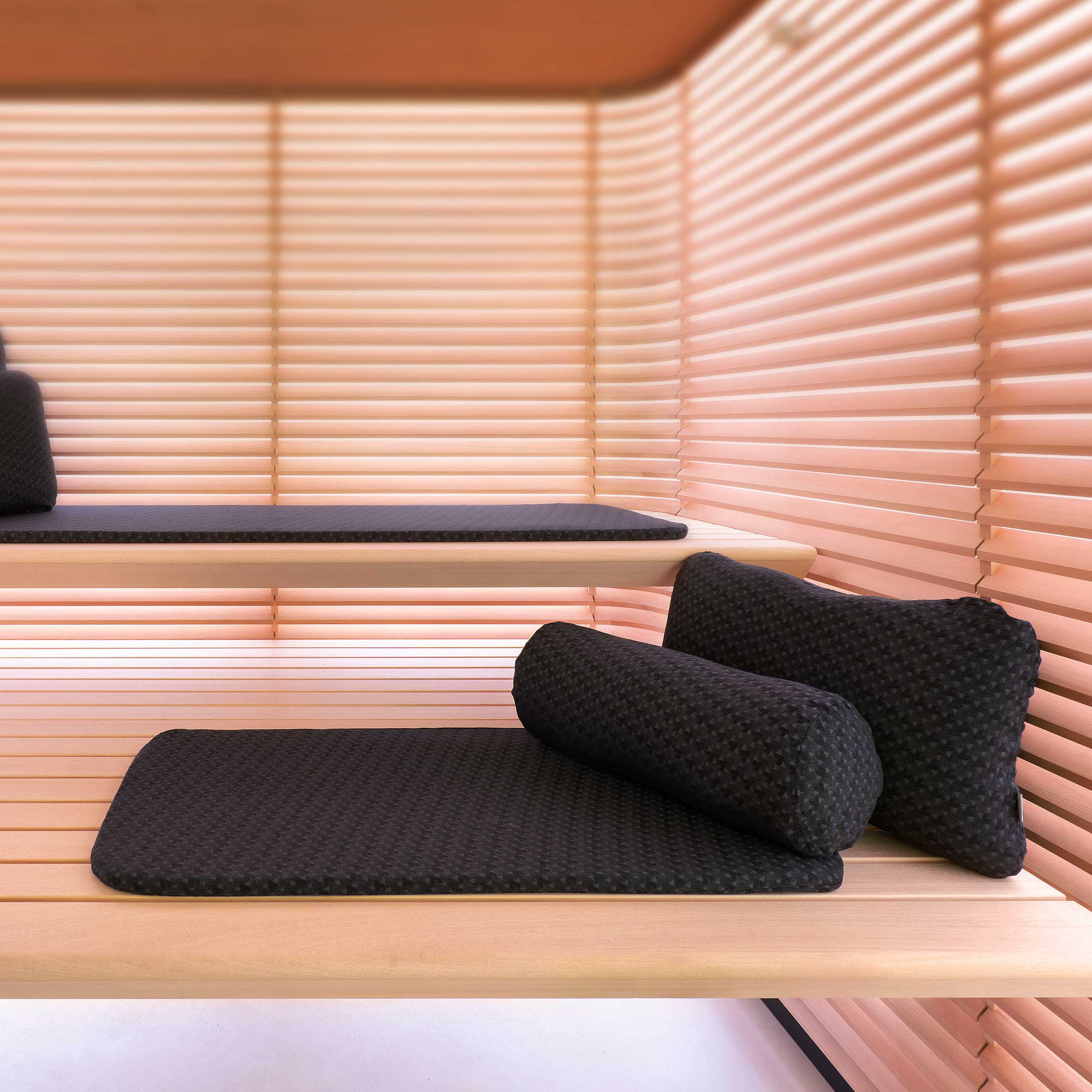 Saunamatte MOLLIS® M mit Bezug – NOOA Anthrazit