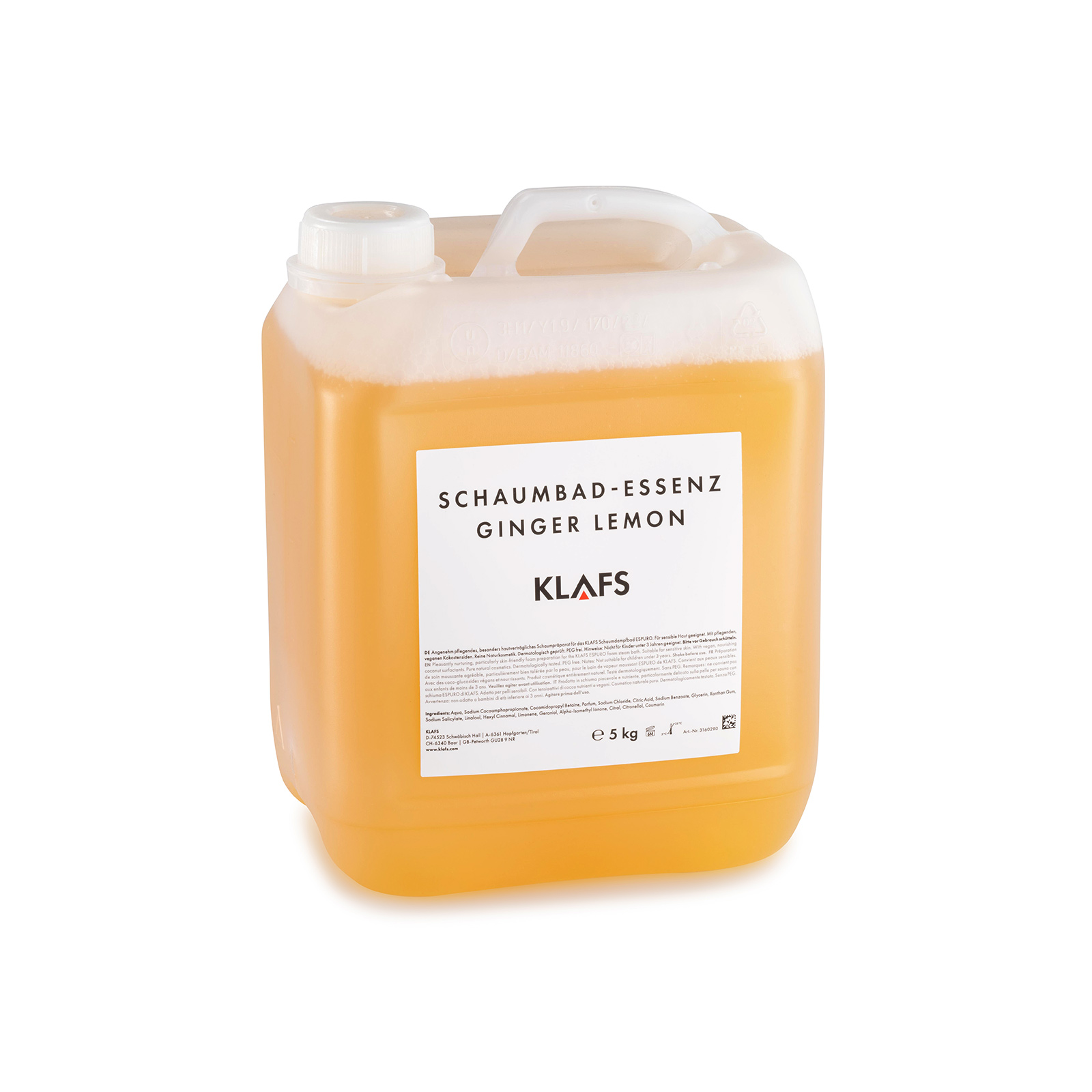 Schaumbad-Essenz GINGER LEMON für das KLAFS Schaumdampfbad ESPURO®