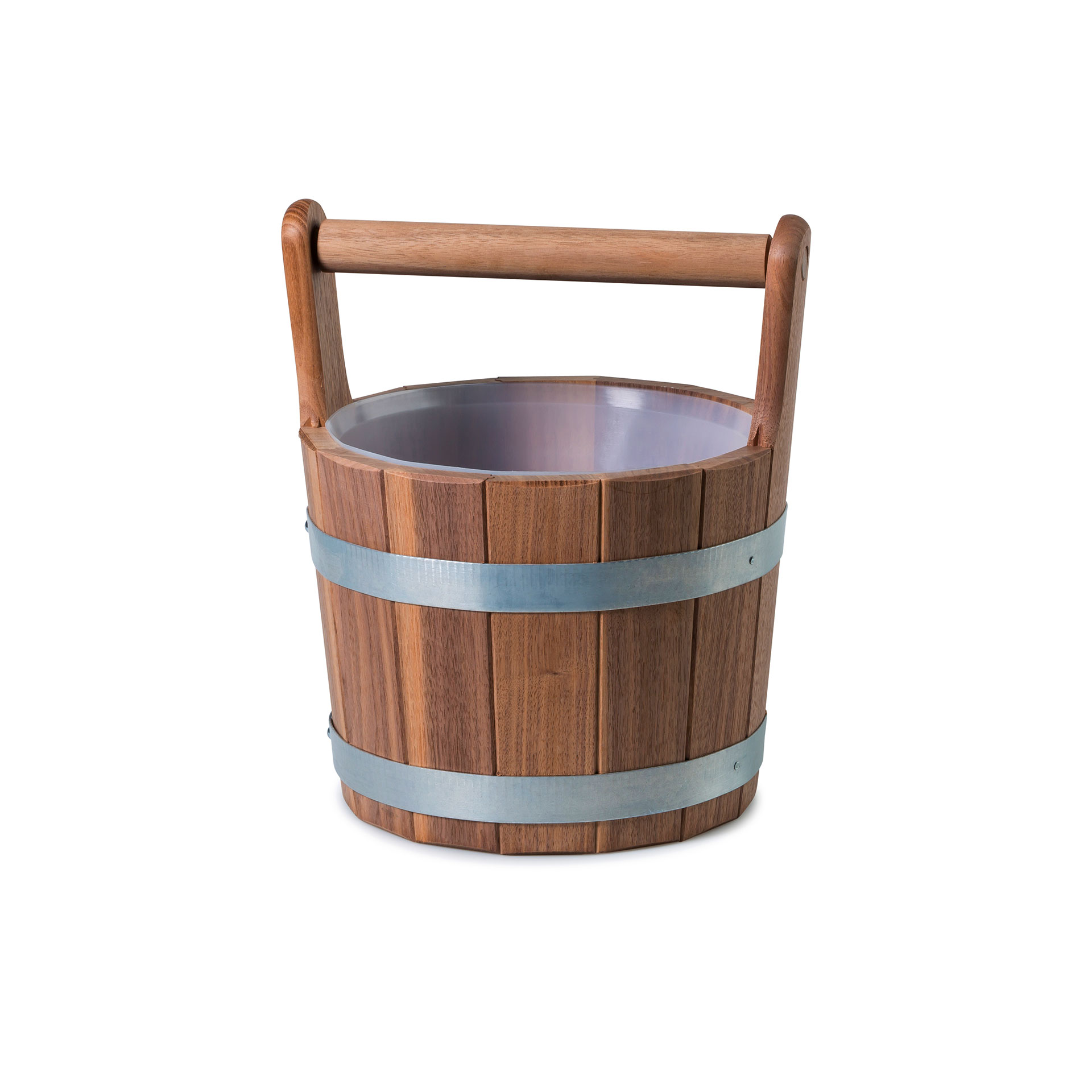 Kübel aus Nussbaumholz für den Saunaaufguss